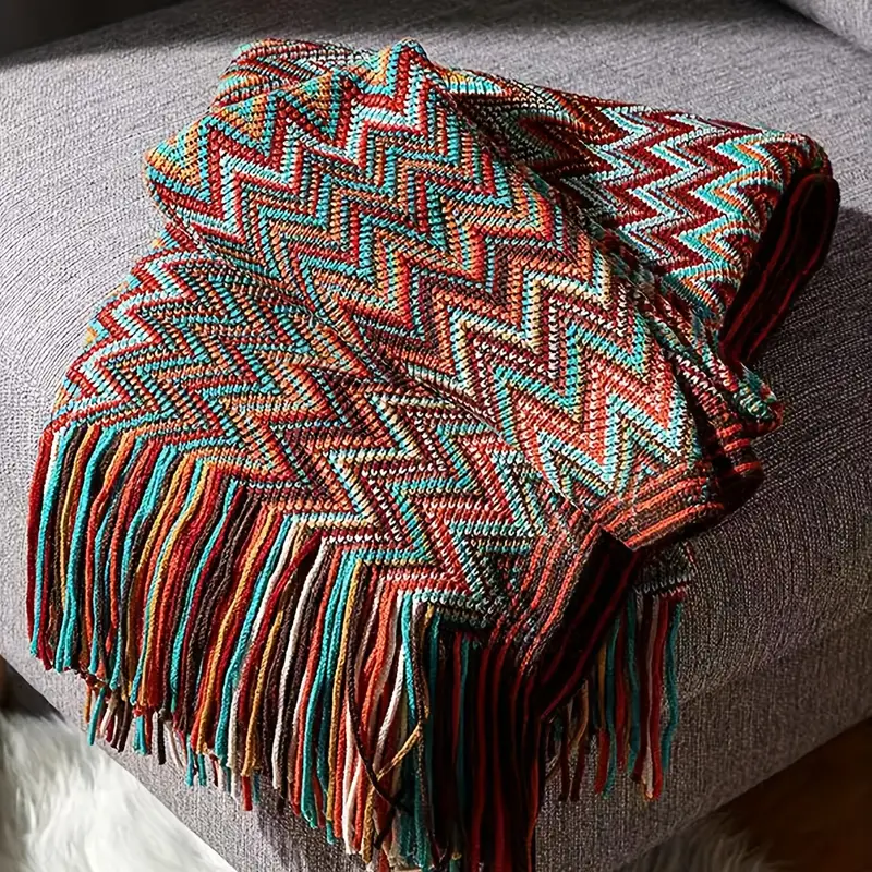 Boho Pattern Throw Blanket - Image 4