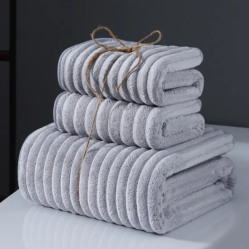 Chenille Ribbed Towel 3-Piece Set - Image 4
