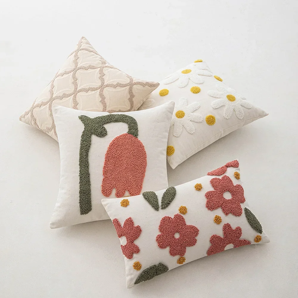 Flora Embroidered Pillow Case - Image 2