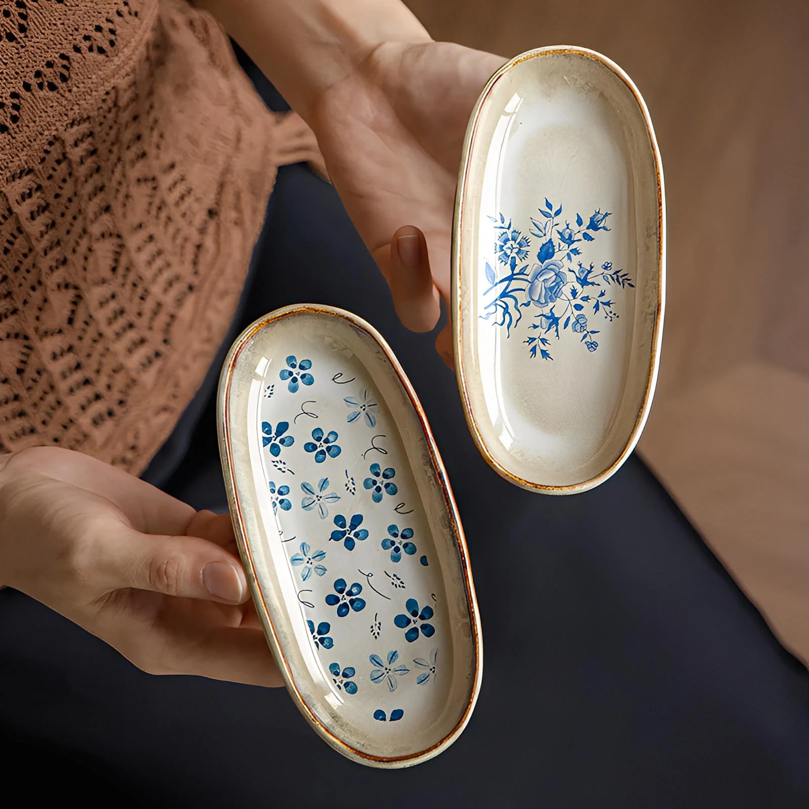 Hana Floral Oval Dish - Image 4