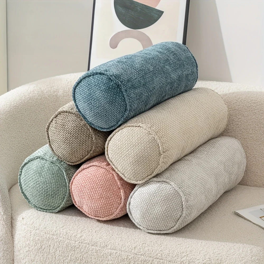 Harlowe Chenille Bolster Pillow - Image 11