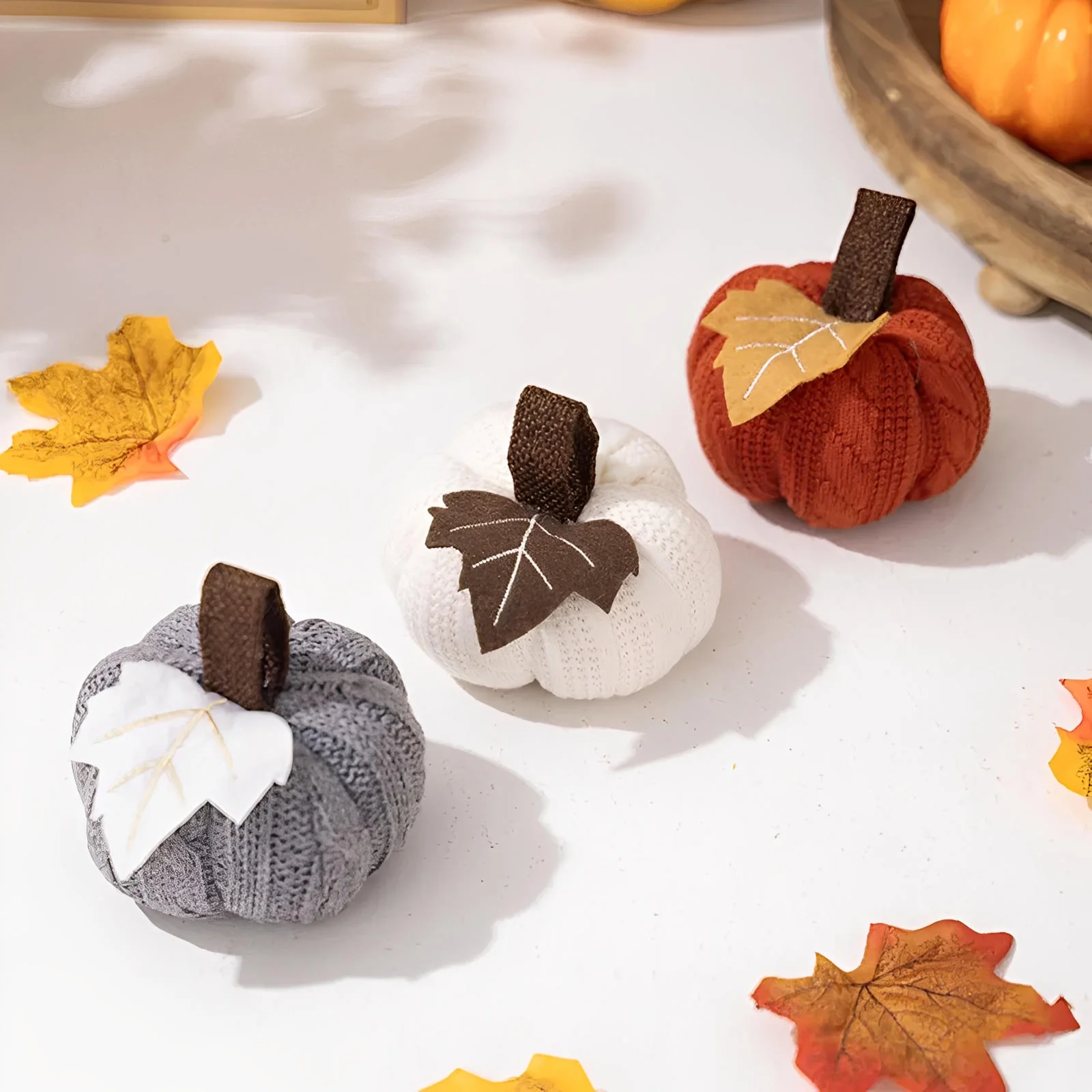 Harvest Knit Pumpkins - Image 3