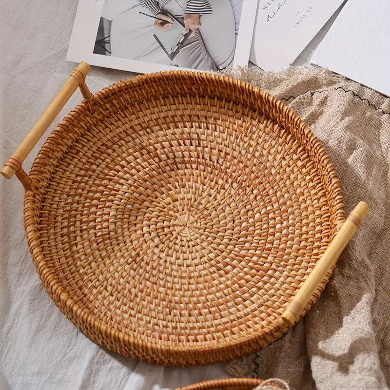 Harway Natural Rattan Tray - Image 2
