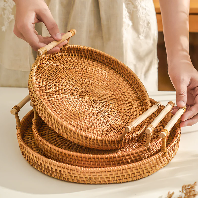 Harway Natural Rattan Tray - Image 4