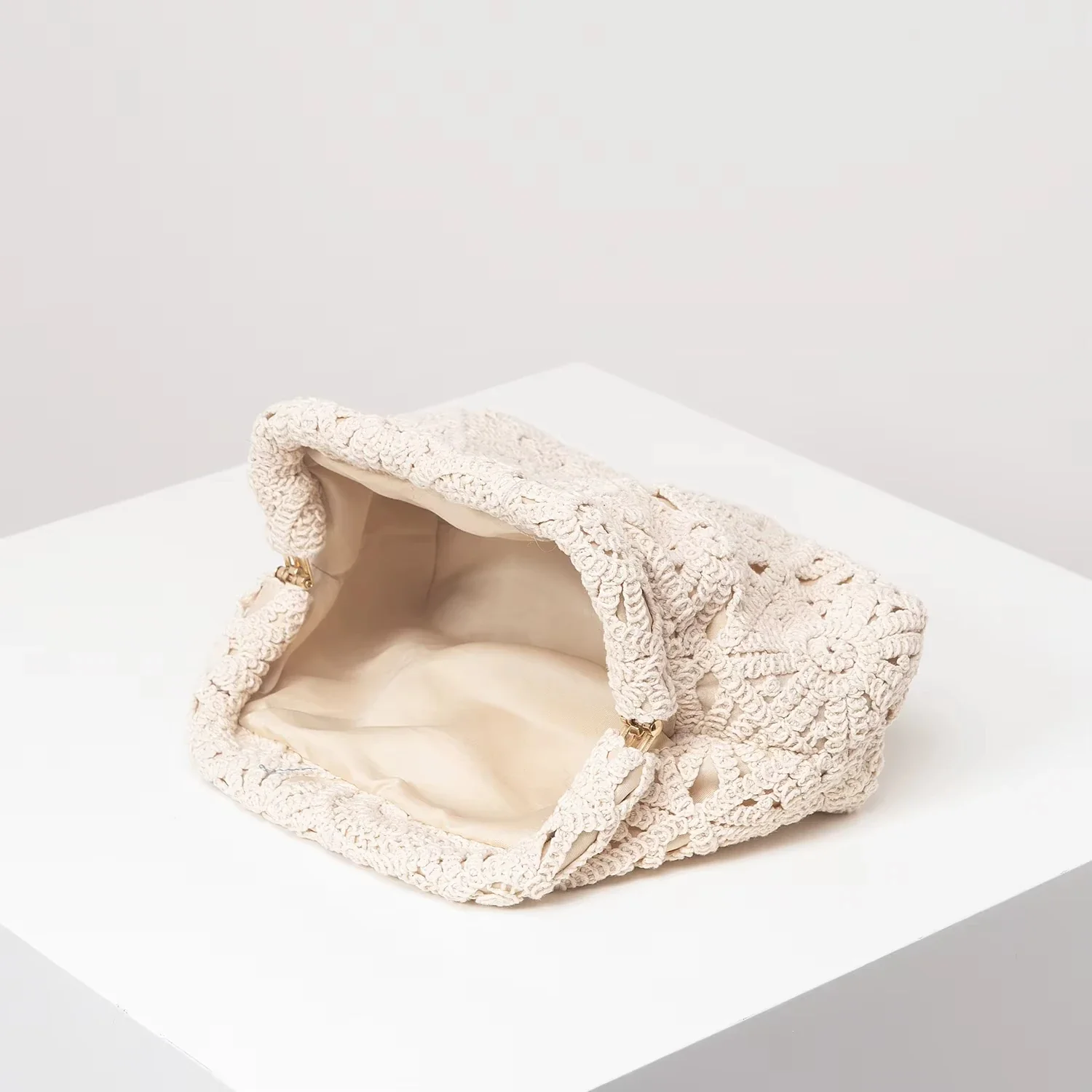 Lora Handwoven Floral Pouch - Image 3