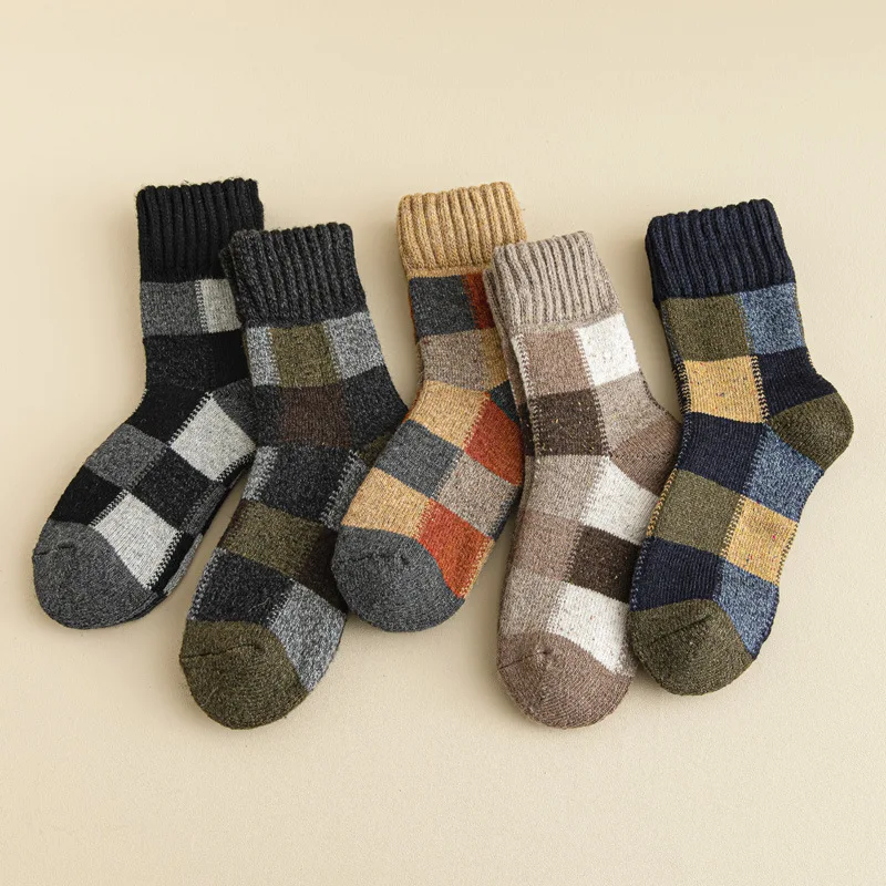 Men's Patchwork Crew Socks