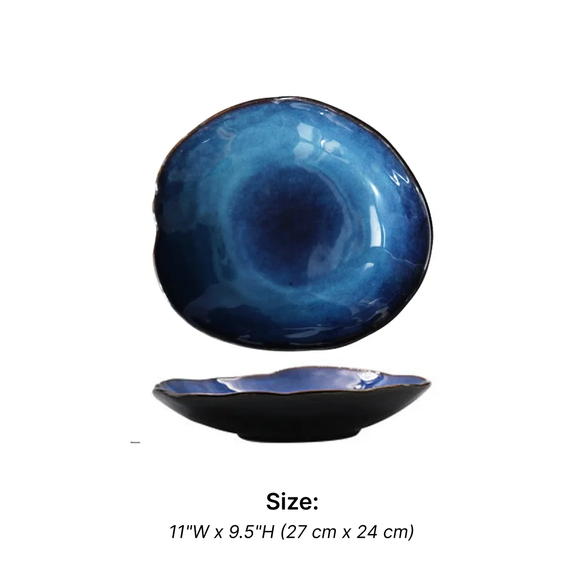 Midnight Ceramic Pool Plates - Image 6