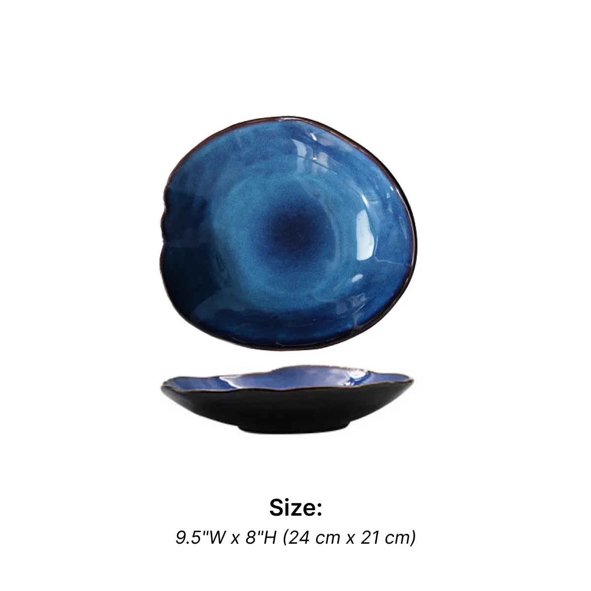 Midnight Ceramic Pool Plates - Image 7