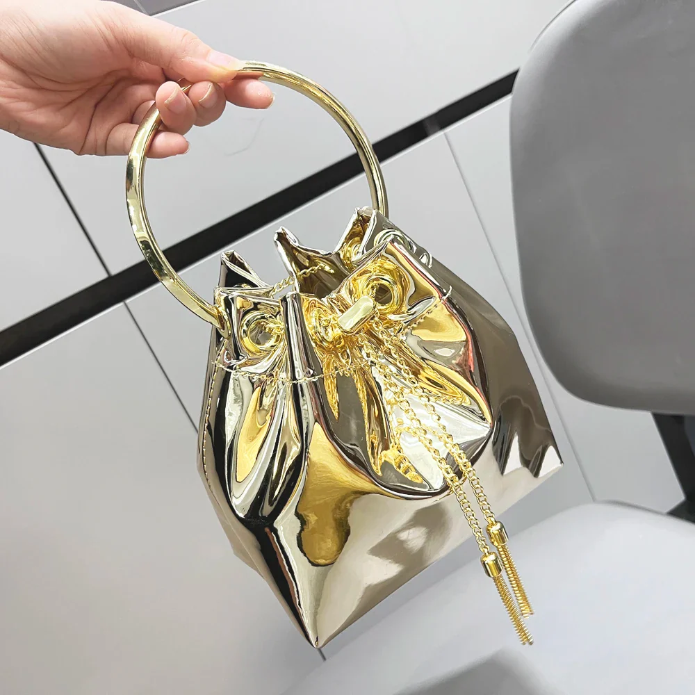 Oura Metallic Bucket Bag - Image 4