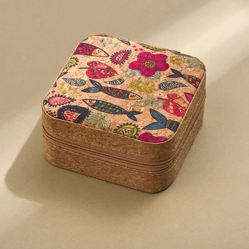 Ravelle Cork Jewelry Box