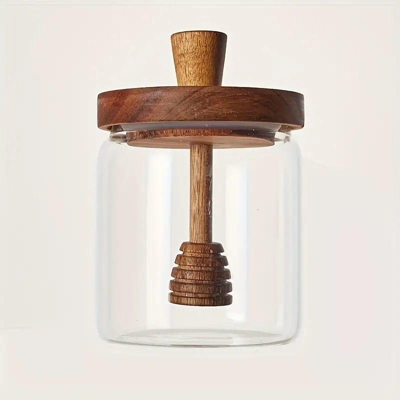 Rustic Honey Glass Jar - Image 4
