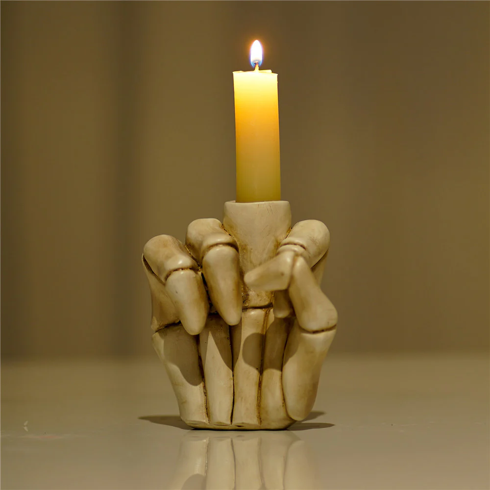 Skeleton Noir Candle Stand