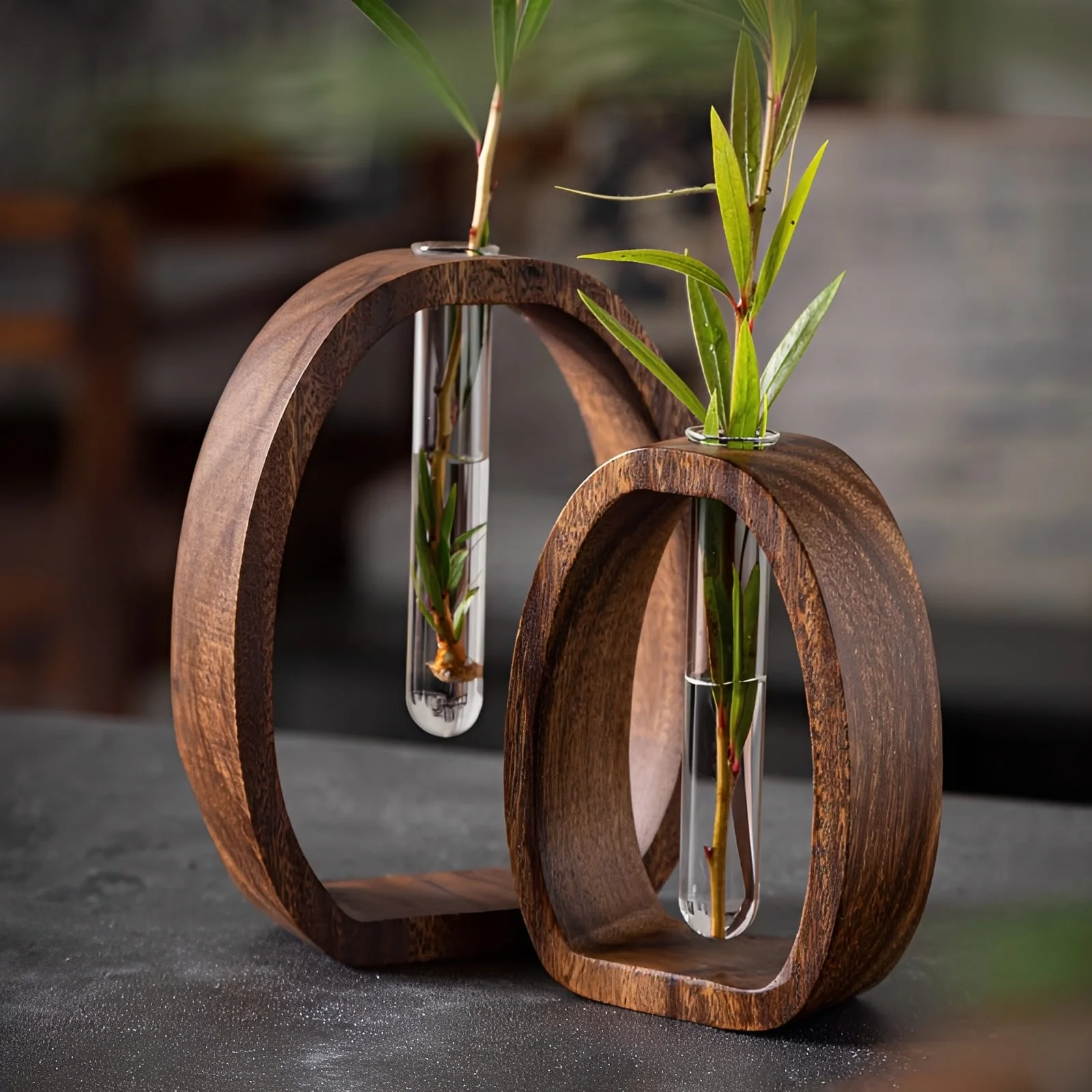 Torin Walnut Loop Vase - Image 3