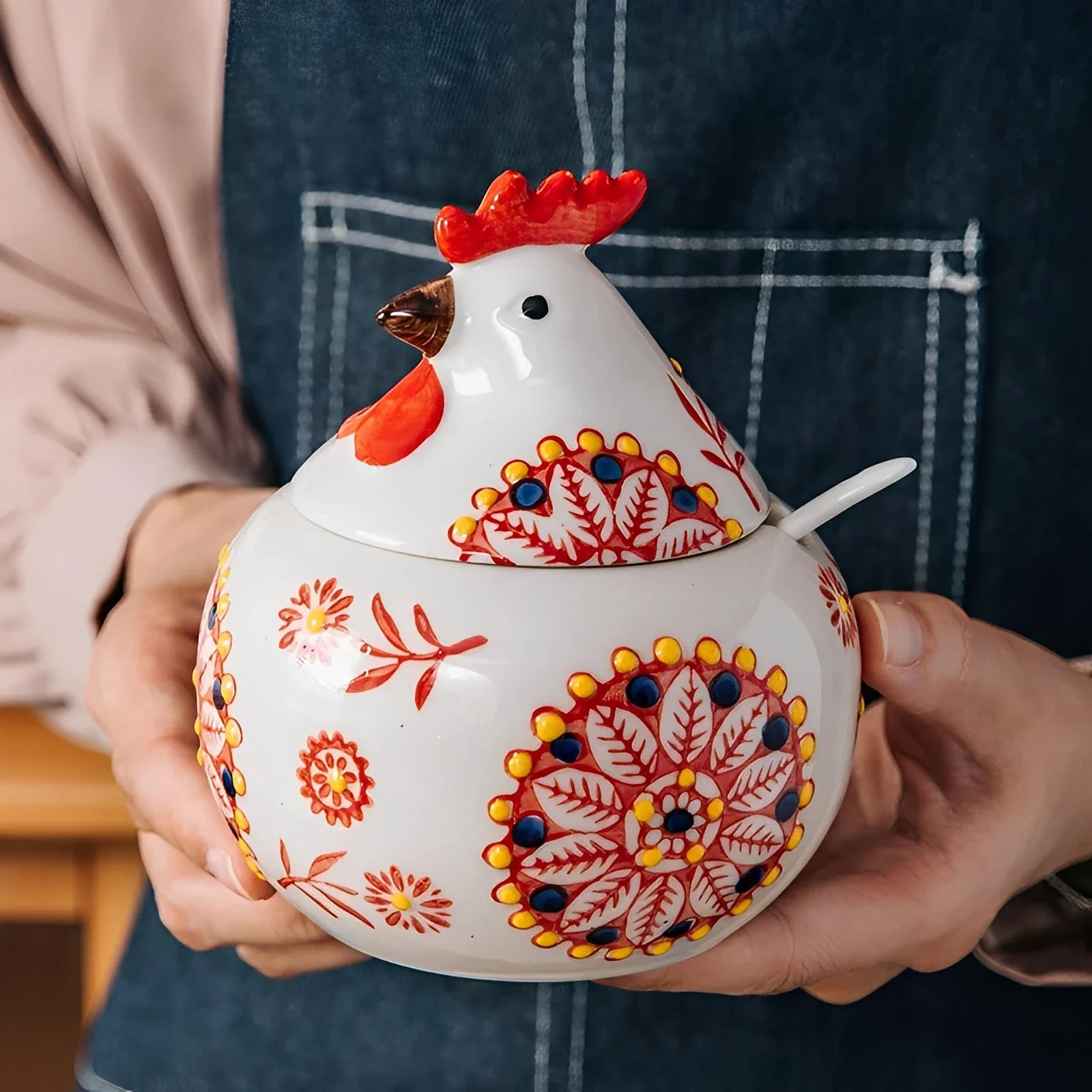 Tuscan Ceramic Rooster Jar - Image 10
