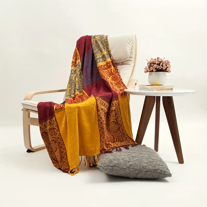 Vintage Patchwork Throw Blanket - Image 2