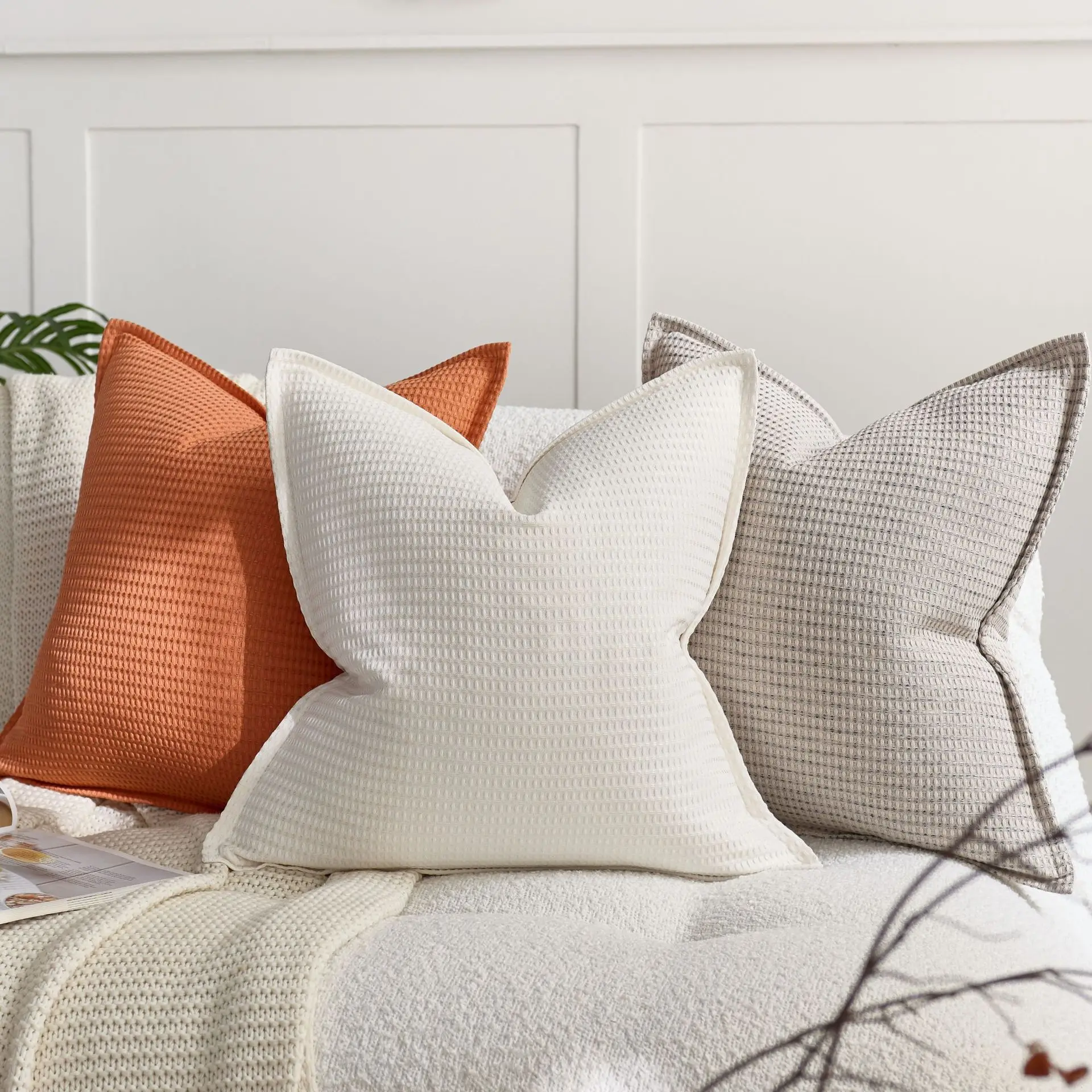 Waffle Textured Pillow Cover - Image 2