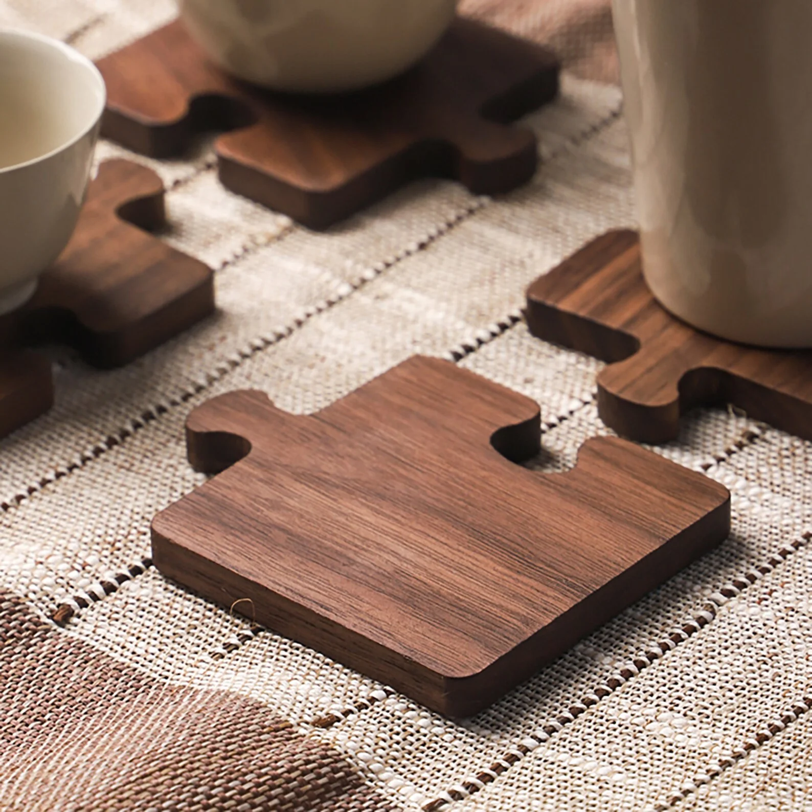 Walnut Puzzle Coasters - Image 4