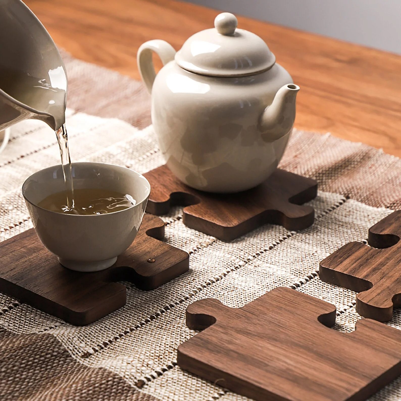 Walnut Puzzle Coasters - Image 5