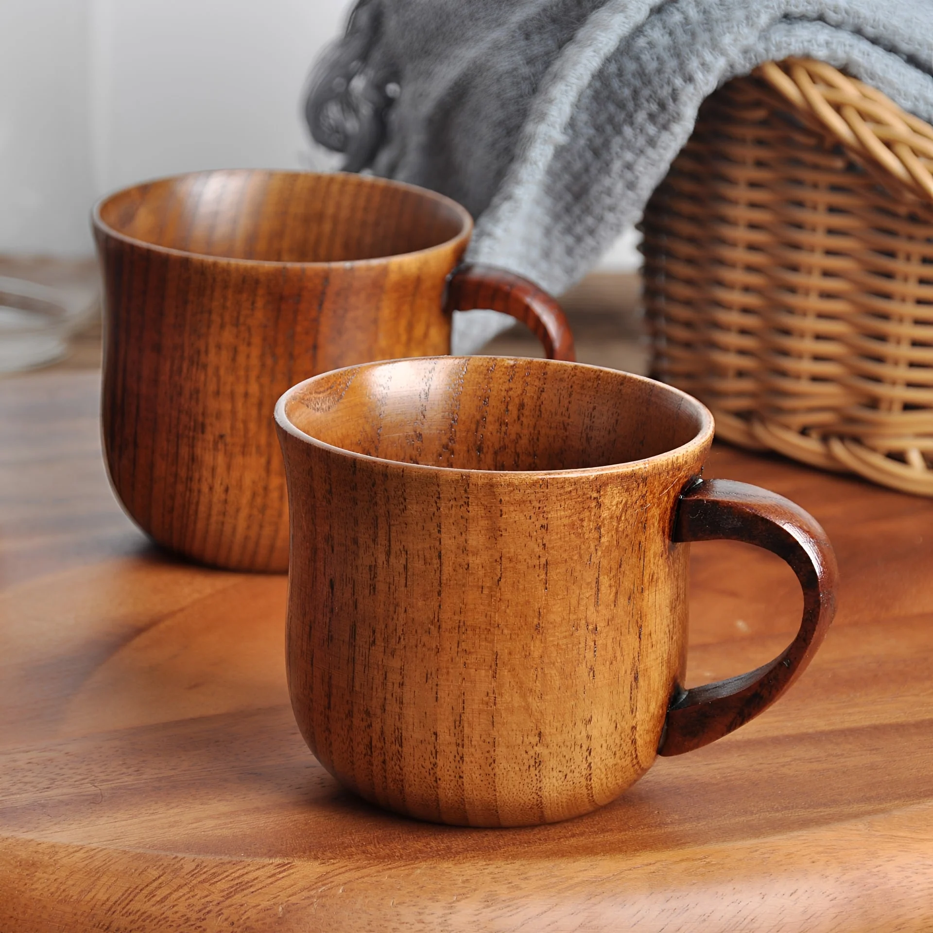 Yuki Wood Coffee Cup Set - Image 3