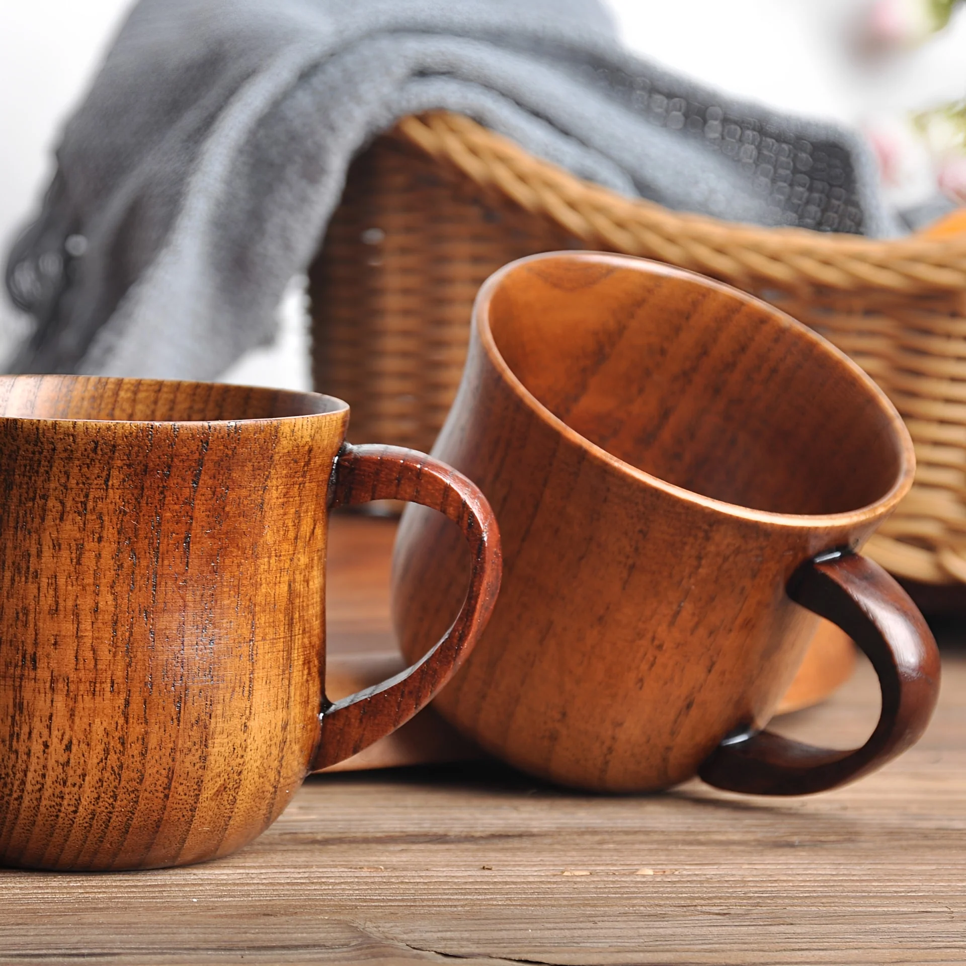 Yuki Wood Coffee Cup Set - Image 4