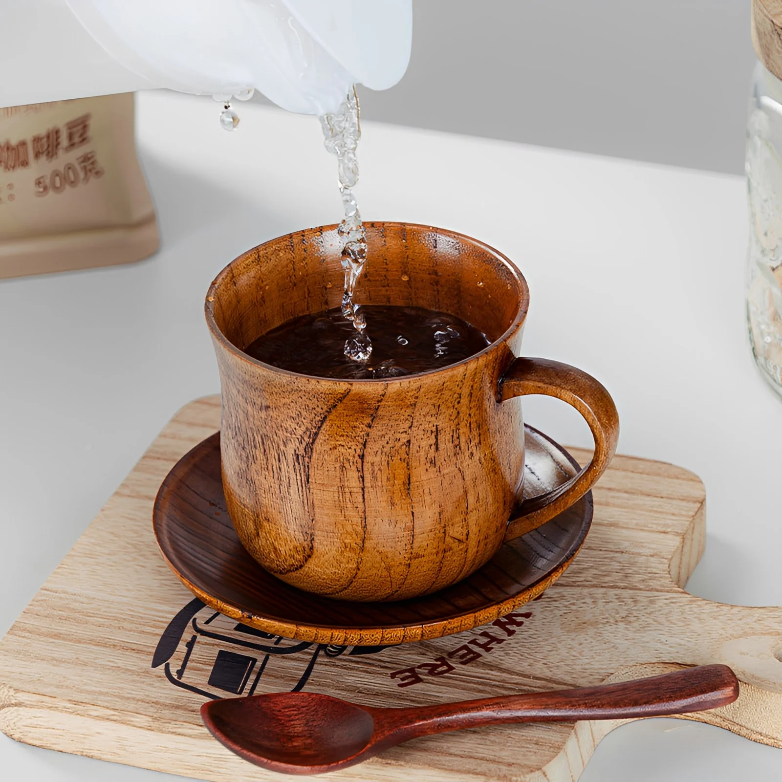 Yuki Wood Coffee Cup Set - Image 5
